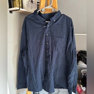 🎆Bundle 5 for $20🎆 George Dark Blue Shirt with White Pattern